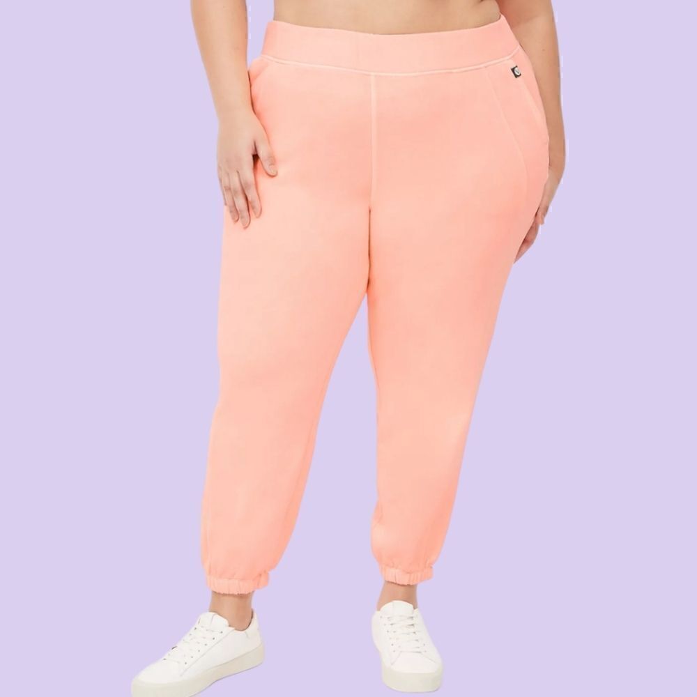 22W 24W Lane Bryant Orange Jogger Pant Sweatpants Pockets Livi Active Plussize